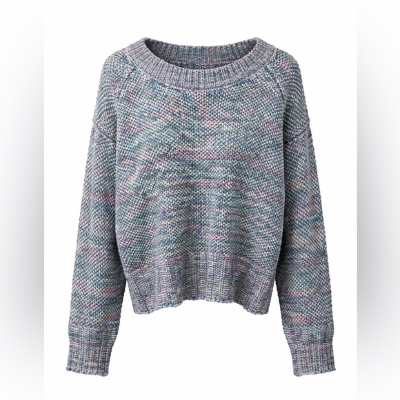 Free People cotton candy Multicolor Speckled Crewneck Sweater XL - Picture 4 of 8